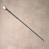 Antique British bone fist-shaped round handle walking stick, 85cm